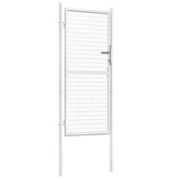 VidaXL Tuinpoort 105x225 cm gegalvaniseerd staal zilverkleurig
