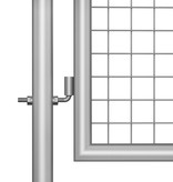 VidaXL Tuinpoort 105x200 cm gegalvaniseerd staal zilverkleurig