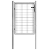 vidaXL Tuinpoort 105x150 cm gegalvaniseerd staal zilverkleurig