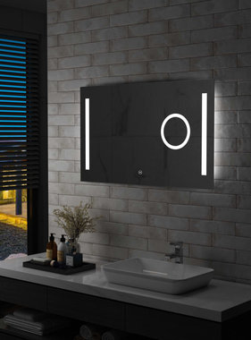 VidaXL Badkamerspiegel LED met aanraaksensor 100x60 cm