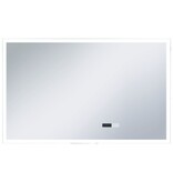 VidaXL Badkamerspiegel LED met aanraaksensor en tijdweergave 100x60 cm