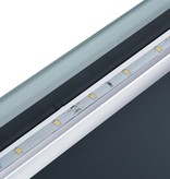 vidaXL Badkamerspiegel LED met aanraaksensor en tijdweergave 100x60 cm