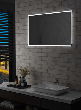 VidaXL Badkamerspiegel LED met aanraaksensor 100x60 cm
