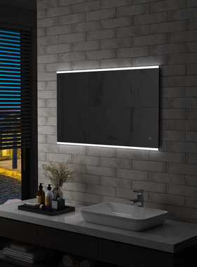 vidaXL Badkamerspiegel LED met aanraaksensor 100x60 cm