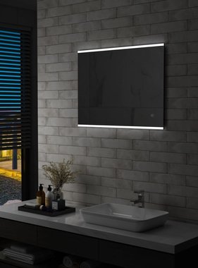 vidaXL Badkamerspiegel LED met aanraaksensor 80x60 cm