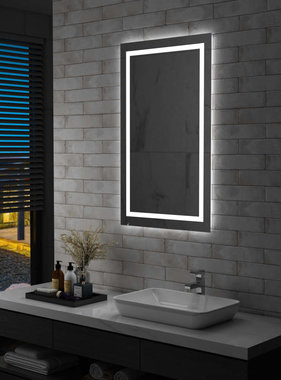 VidaXL Badkamerspiegel LED met aanraaksensor 60x100 cm