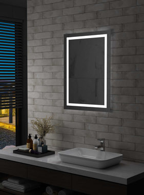 VidaXL Badkamerspiegel LED met aanraaksensor 60x80 cm