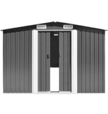 vidaXL Tuinschuur 257x779x181 cm gegalvaniseerd staal antracietkleurig