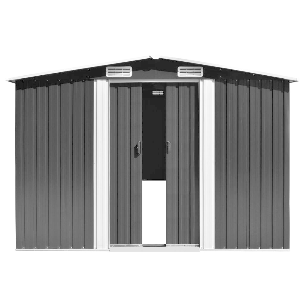 vidaXL Tuinschuur 257x779x181 cm gegalvaniseerd staal antracietkleurig