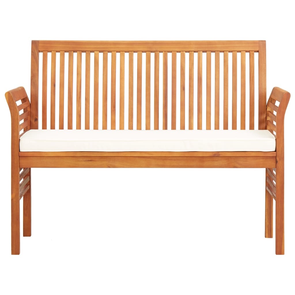 VidaXL Tuinbank met kussen 2-zits 120 cm massief acaciahout