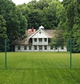 VidaXL Draadgaashek met palen 25x1 m staal groen