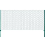 VidaXL Draadgaashek met palen 25x0,75 m staal groen