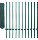 VidaXL Draadgaashek met palen 25x0,75 m staal groen