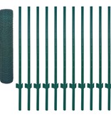 VidaXL Draadgaashek met palen 25x0,75 m staal groen