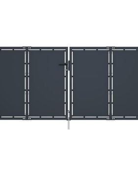 VidaXL Poort 300x125 cm staal antraciet