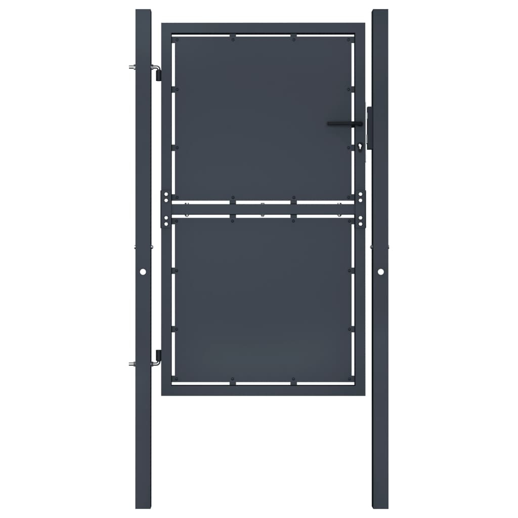 vidaXL Poort 100x150 cm staal antraciet