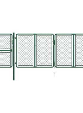 VidaXL Poort 125x395 cm staal groen