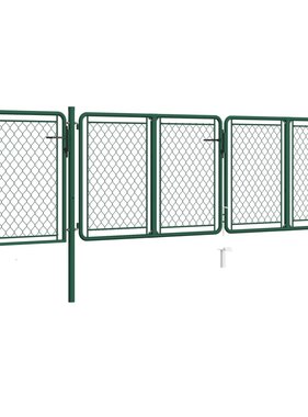 VidaXL Poort 75x395 cm staal groen