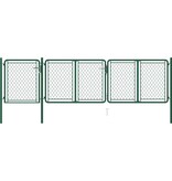 vidaXL Poort 75x395 cm staal groen