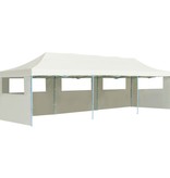 vidaXL Vouwtent pop-up met 5 zijwanden 3x9 m crème