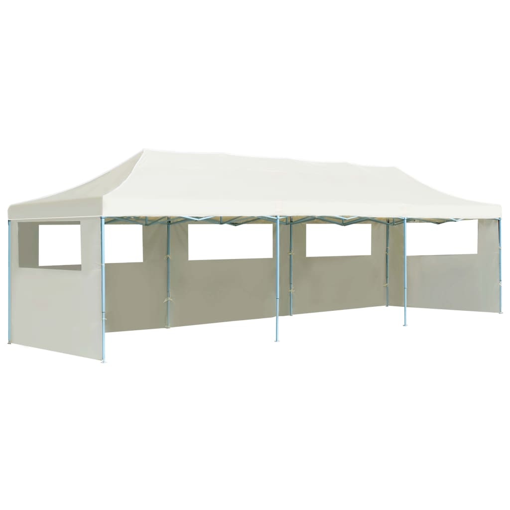 vidaXL Vouwtent pop-up met 5 zijwanden 3x9 m crème