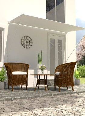 VidaXL Luifel uittrekbaar 350x150 cm crème