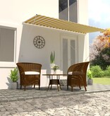 VidaXL Luifel uittrekbaar 400x150 cm geel en wit