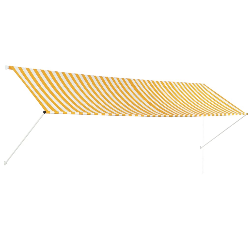 VidaXL Luifel uittrekbaar 400x150 cm geel en wit