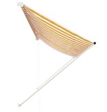 VidaXL Luifel uittrekbaar 350x150 cm geel en wit