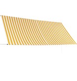 VidaXL Luifel uittrekbaar 350x150 cm geel en wit