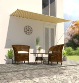 VidaXL Luifel uittrekbaar 300x150 cm geel en wit
