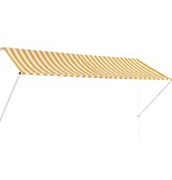 VidaXL Luifel uittrekbaar 300x150 cm geel en wit