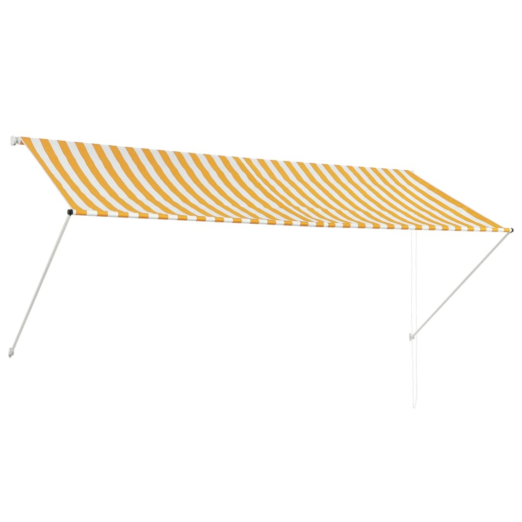 VidaXL Luifel uittrekbaar 300x150 cm geel en wit