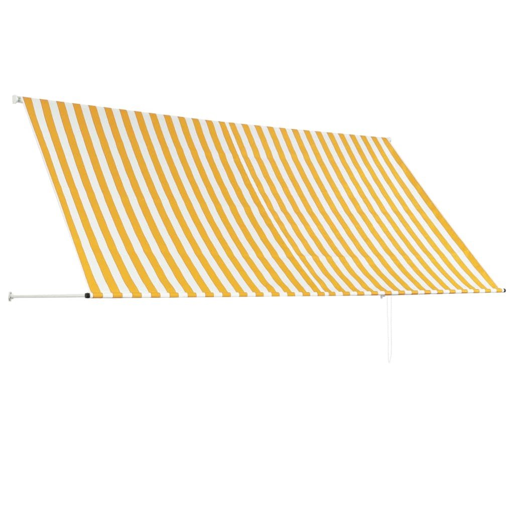 VidaXL Luifel uittrekbaar 300x150 cm geel en wit