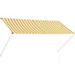 VidaXL Luifel uittrekbaar 250x150 cm geel en wit
