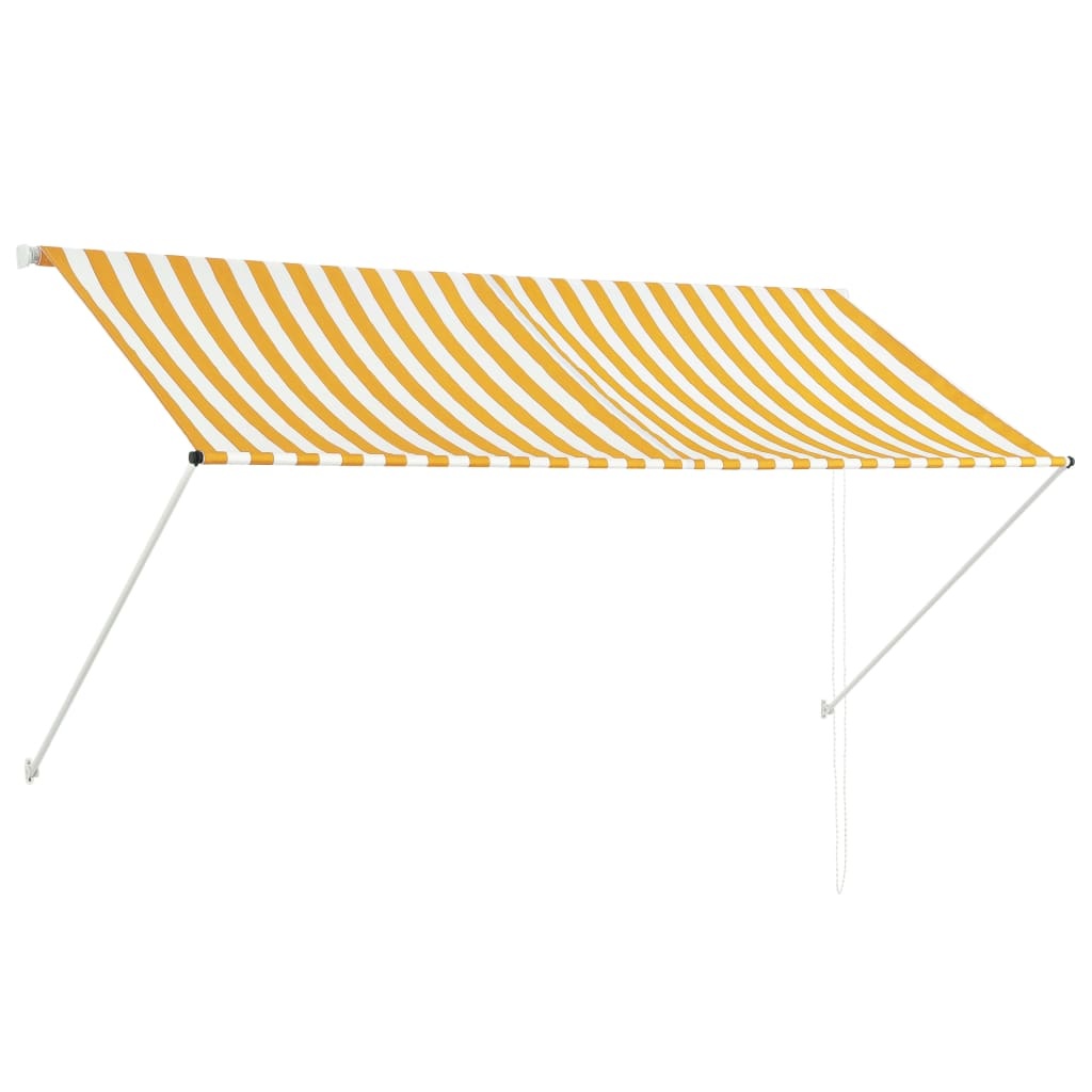 VidaXL Luifel uittrekbaar 250x150 cm geel en wit