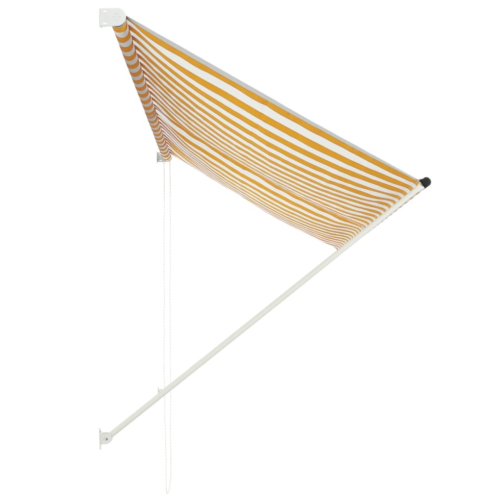 VidaXL Luifel uittrekbaar 250x150 cm geel en wit