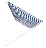 VidaXL Luifel uittrekbaar 400x150 cm blauw en wit