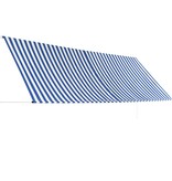VidaXL Luifel uittrekbaar 400x150 cm blauw en wit