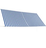 VidaXL Luifel uittrekbaar 350x150 cm blauw en wit