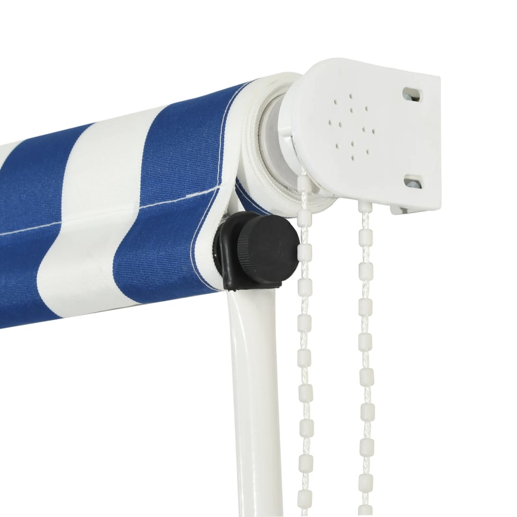 VidaXL Luifel uittrekbaar 350x150 cm blauw en wit