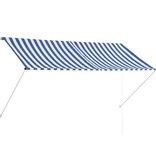 VidaXL Luifel uittrekbaar 250x150 cm blauw en wit