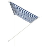 VidaXL Luifel uittrekbaar 250x150 cm blauw en wit