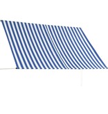 VidaXL Luifel uittrekbaar 250x150 cm blauw en wit