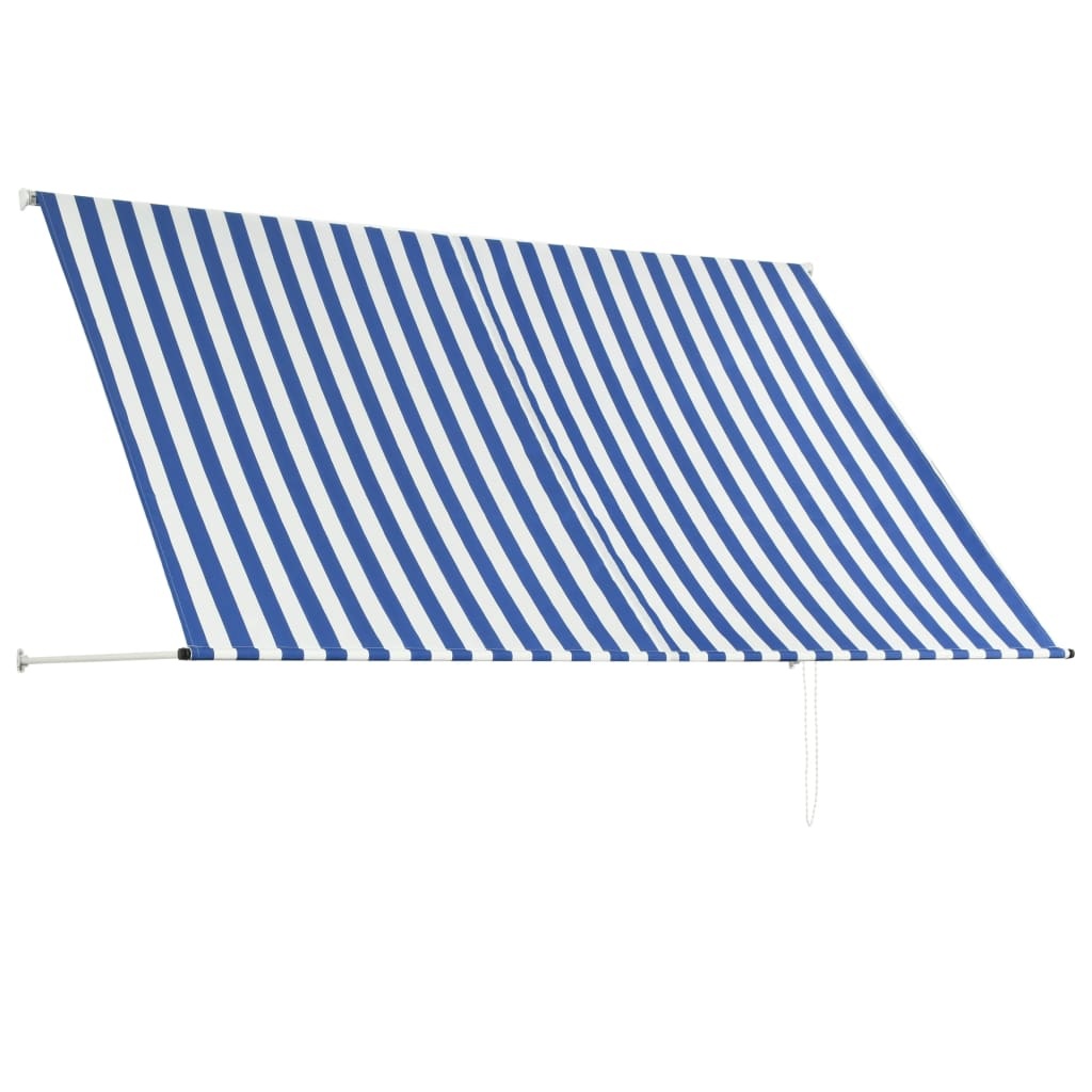 VidaXL Luifel uittrekbaar 250x150 cm blauw en wit