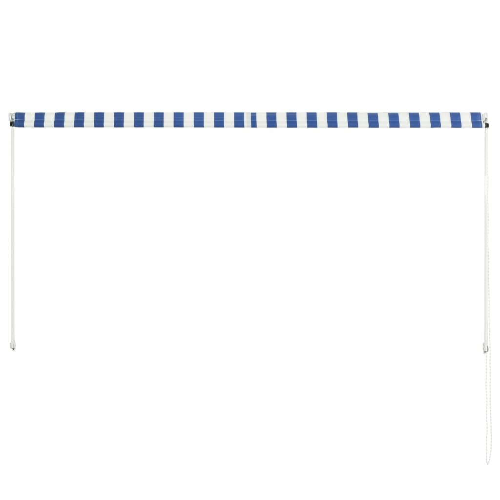 VidaXL Luifel uittrekbaar 250x150 cm blauw en wit