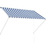 VidaXL Luifel uittrekbaar 200x150 cm blauw en wit