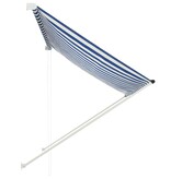 VidaXL Luifel uittrekbaar 200x150 cm blauw en wit