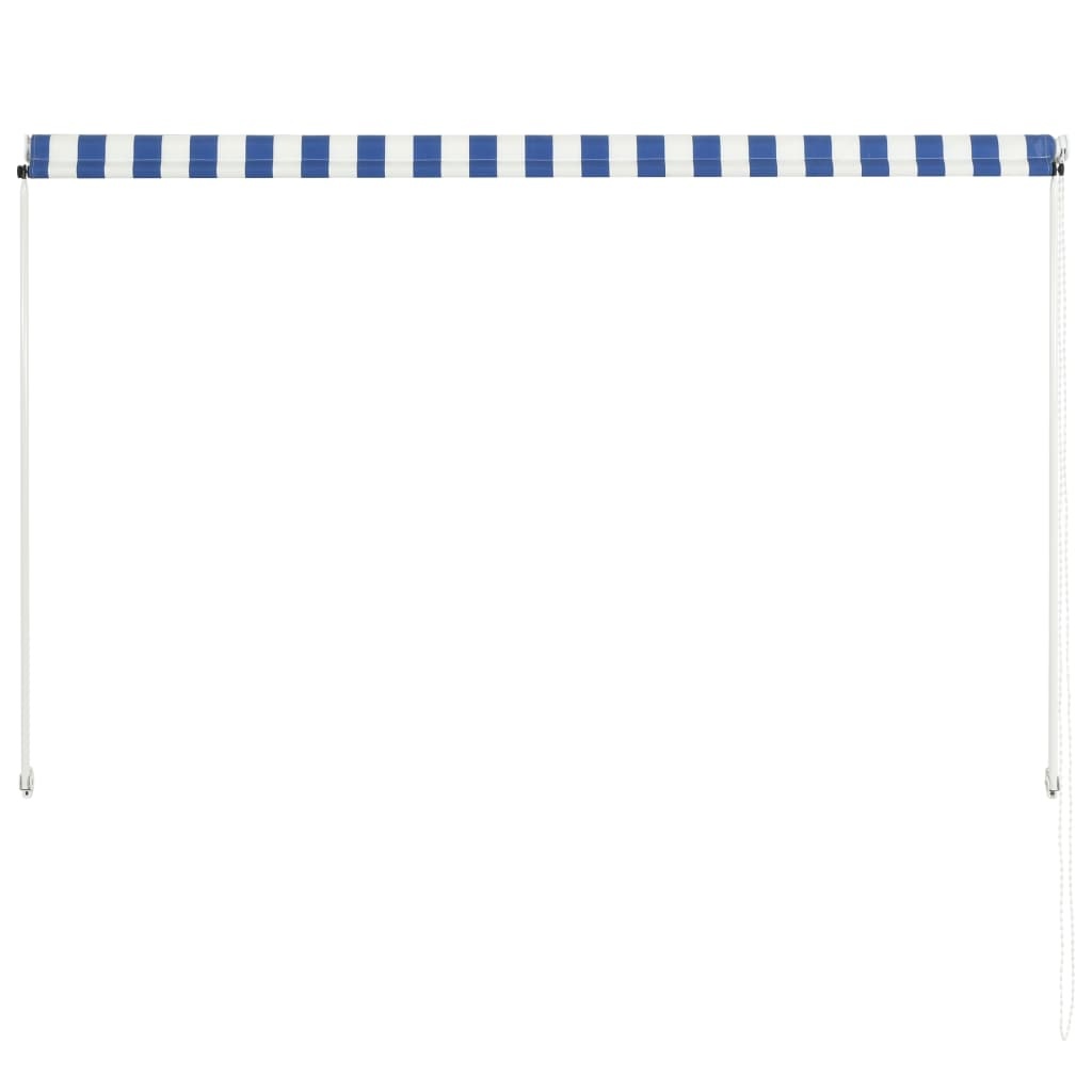 VidaXL Luifel uittrekbaar 200x150 cm blauw en wit