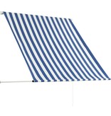VidaXL Luifel uittrekbaar 150x150 cm blauw en wit